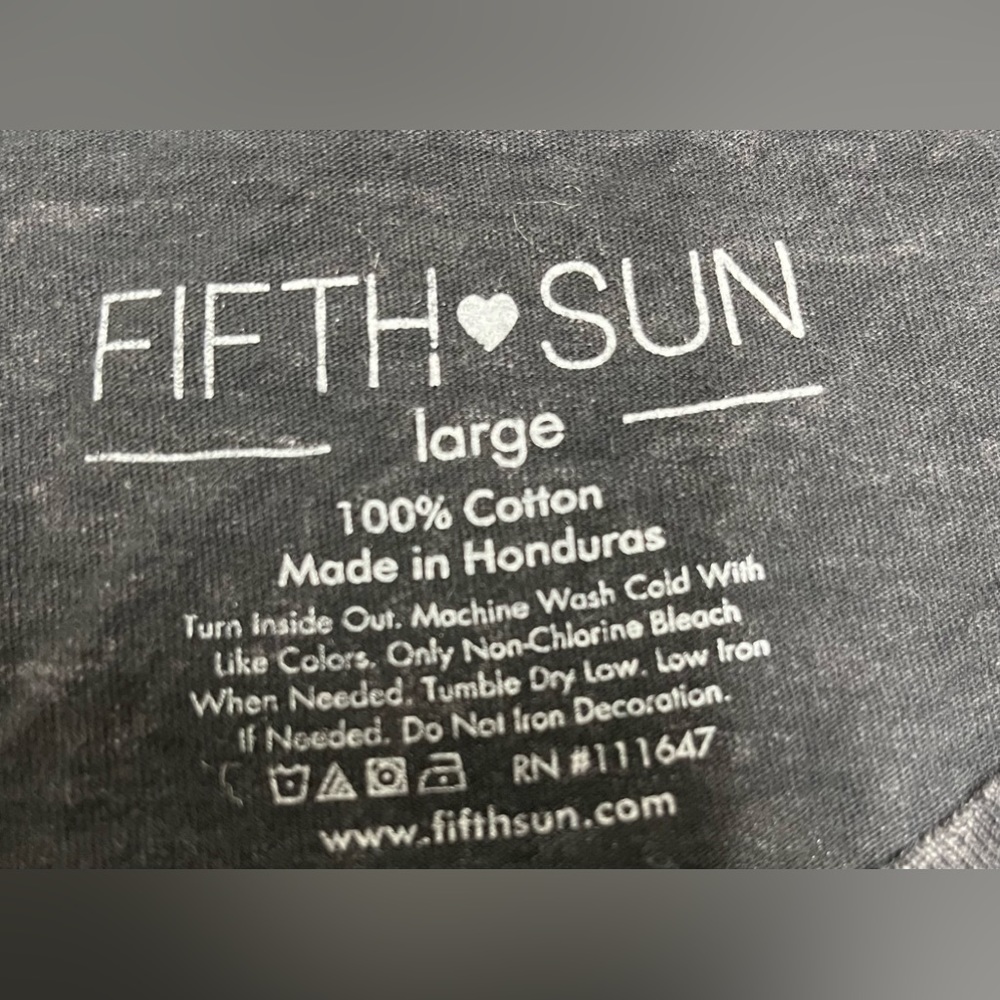 Fifth Sun Nasa Shirt American Flag Raw Hem Stone Wash Graphic Tee Women’s Large - Picture 2 of 8
